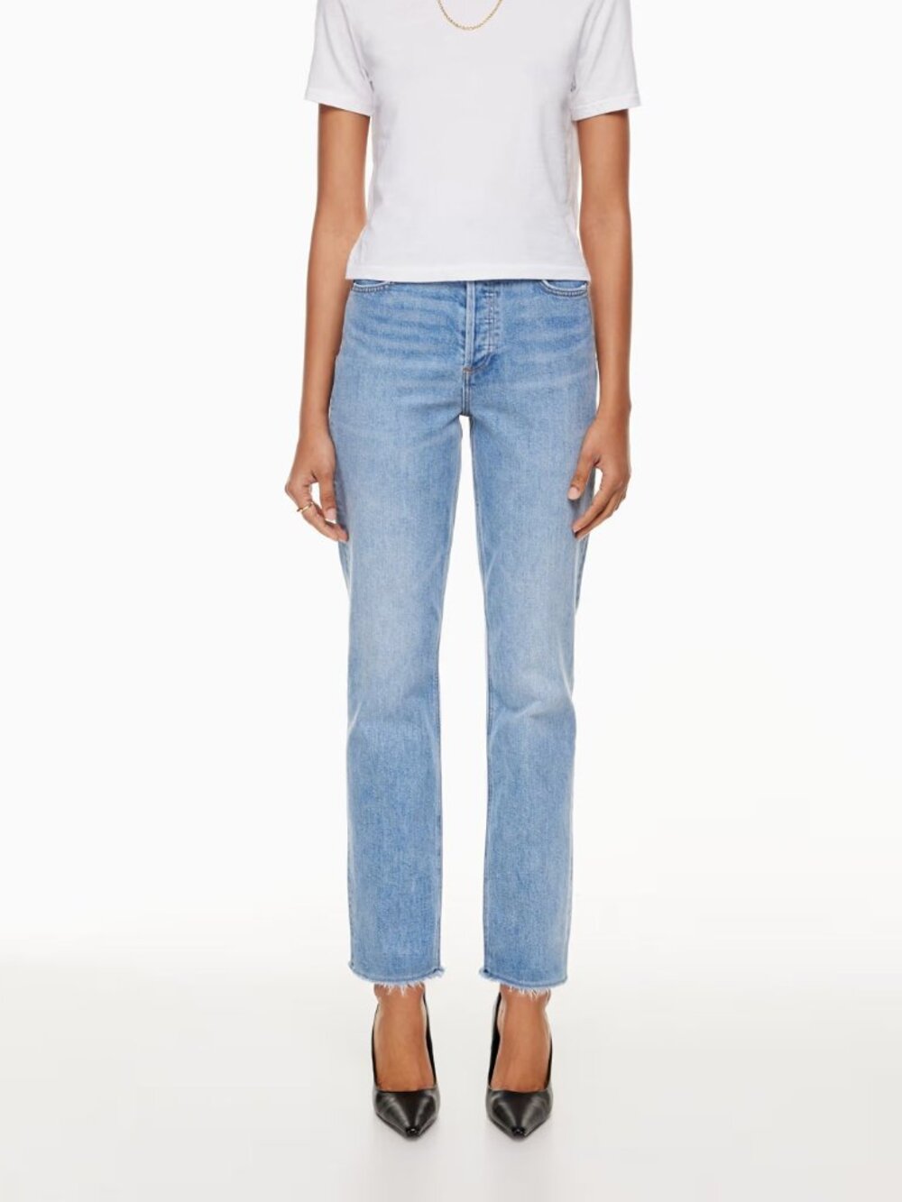 The Arlo Hi-Rise Straight Jean | Aritzia | 23 | Picture This Blue | 24" inseam
